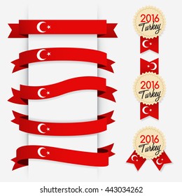 World Flag Ribbon : Vector Illustration