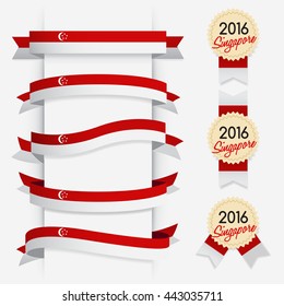 World Flag Ribbon : Vector Illustration