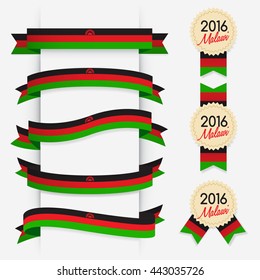 World Flag Ribbon : Vector Illustration