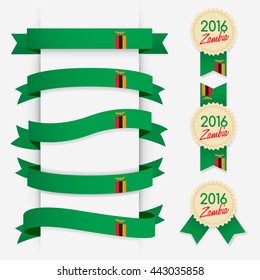 World Flag Ribbon : Vector Illustration