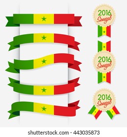 World Flag Ribbon : Vector Illustration