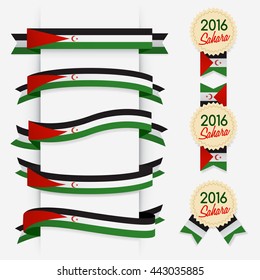 World Flag Ribbon : Vector Illustration