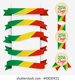World Flag Ribbon : Vector Illustration