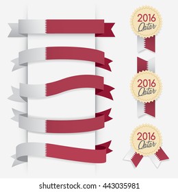 World Flag Ribbon : Vector Illustration