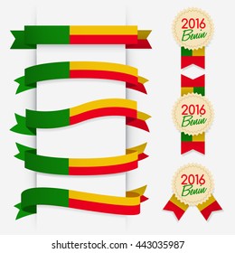 World Flag Ribbon : Vector Illustration