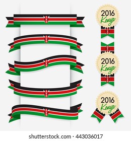 World Flag Ribbon : Vector Illustration