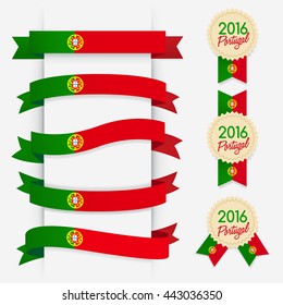 World Flag Ribbon : Vector Illustration