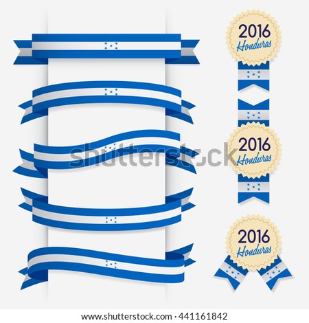 World Flag Ribbon : Vector Illustration