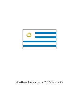 world flag Uruguay  icon symbol sign vector