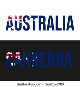 World flag vector. Capital country name with flag put in text. Identity of country. Independent day of country template. Eps 10