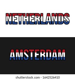 World flag vector. Capital country name with flag put in text. Identity of country. Independent day of country template. Eps 10