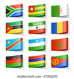 World flags. Africa. Vector. svg