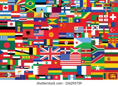 world flags background