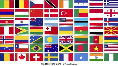 world flags background vector illustration. Vector illustration