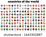 World flags in a circle. Round icon for social networks. Ideal for bloggers. Vector