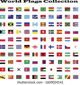 world flags collection in one background