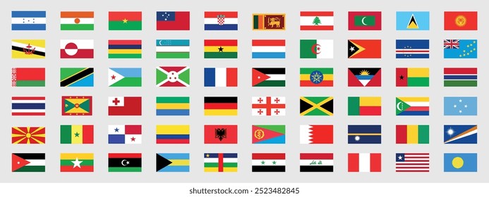 World flags. National flags set. Flags of countries