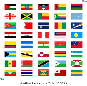 World flags. National flags set. Flags of countries