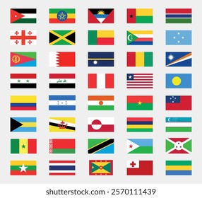 World flags. National flags set. Flags of countries