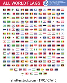 World Flags Official Collection All Countries Vector