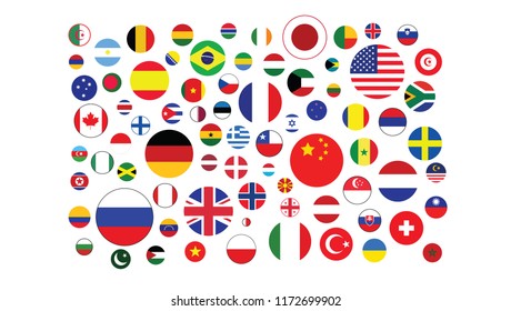 World flags pattern symbol texture circle