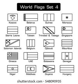 77,003 Country flag icons line Images, Stock Photos & Vectors ...