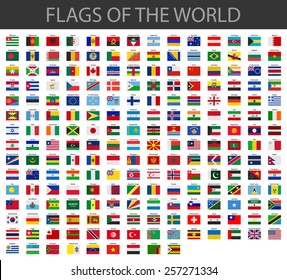 world flags vector