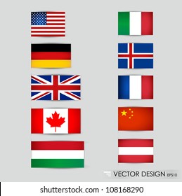 World flags. Vector illustration.