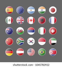 World flags vector illustrator