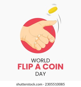 World Flip a Coin Day Vector Illustration Design svg