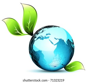 world with floral