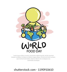 World Food Day 16 October logo vector illustration