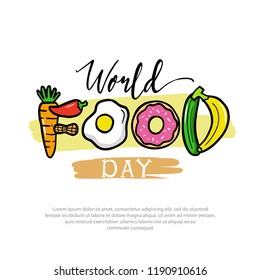 World Food Day 16 October Logo Vector Illustration