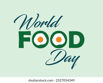 World Food Day. 16th October food day celebration banner, post of world food day text. The day promote global awareness, action for those who suffer from hunger.