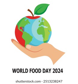 Dia Mundial da Alimentação 2024 T-Shirt Design, Poster e Etiqueta Gráficos - Ilustração Vetorial