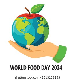 Dia Mundial da Alimentação 2024 T-Shirt Design, Poster e Etiqueta Gráficos - Ilustração Vetorial