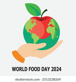 Dia Mundial da Alimentação 2024 T-Shirt Design, Poster e Etiqueta Gráficos - Ilustração Vetorial