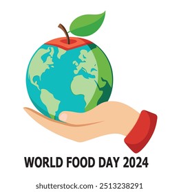 Dia Mundial da Alimentação 2024 T-Shirt Design, Poster e Etiqueta Gráficos - Ilustração Vetorial