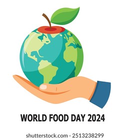 Dia Mundial da Alimentação 2024 T-Shirt Design, Poster e Etiqueta Gráficos - Ilustração Vetorial