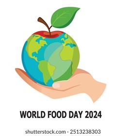 Dia Mundial da Alimentação 2024 T-Shirt Design, Poster e Etiqueta Gráficos - Ilustração Vetorial