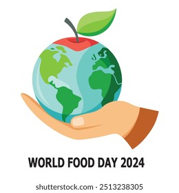 Dia Mundial da Alimentação 2024 T-Shirt Design, Poster e Etiqueta Gráficos - Ilustração Vetorial