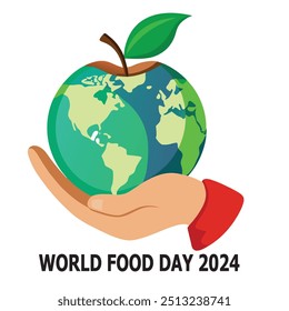 Dia Mundial da Alimentação 2024 T-Shirt Design, Poster e Etiqueta Gráficos - Ilustração Vetorial