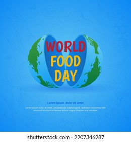 World food day background with globe