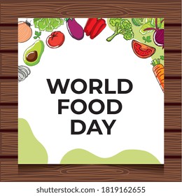world food day background. healthy food. vector illustration