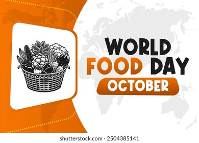 World Food Day Background Vector Global Awareness and Sustainable Food Design