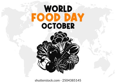 World Food Day Background Vector Global Awareness and Sustainable Food Design