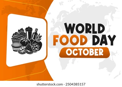 World Food Day Background Vector Global Awareness and Sustainable Food Design