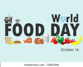 World Food Day background Vector Illustration
