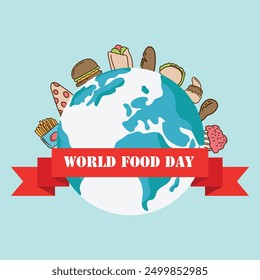 world food day background,vector eps 10