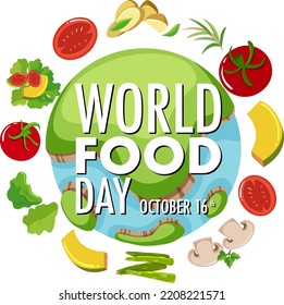 World Food Day Banner Design illustration